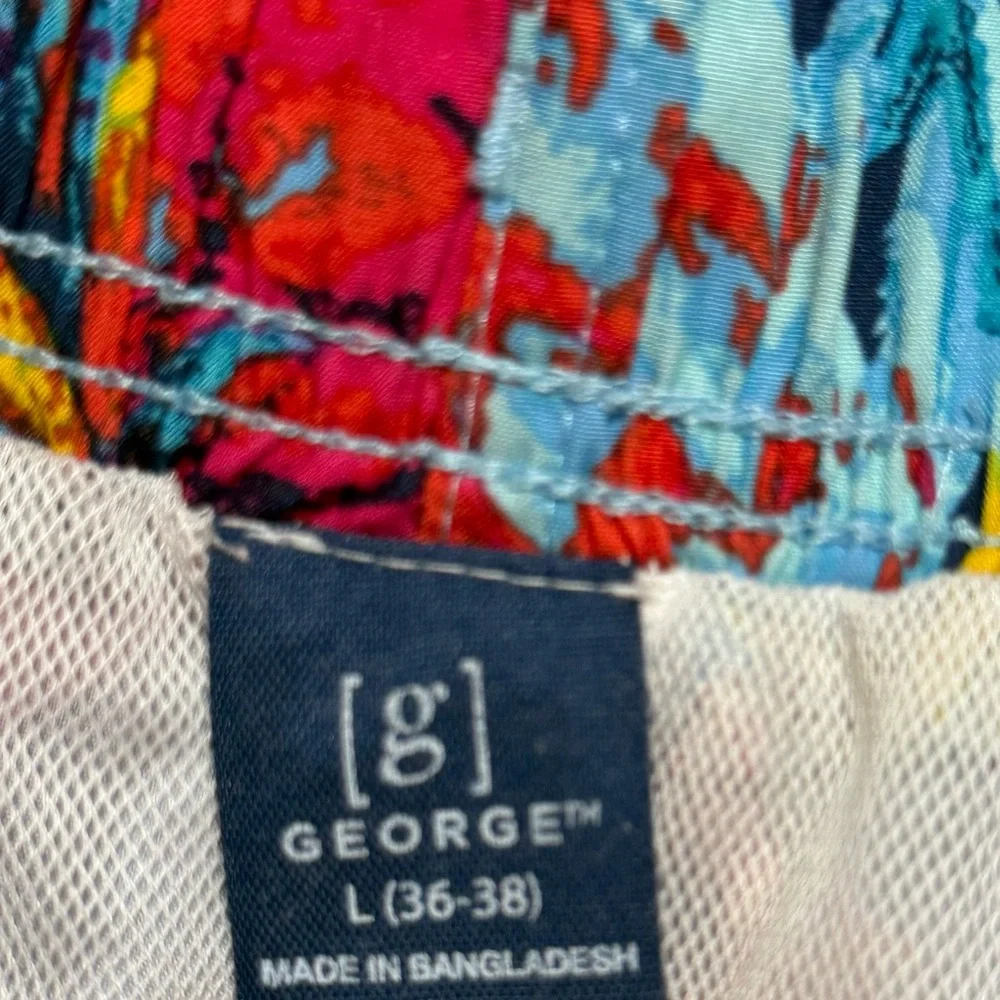George Men's Size L Pineapple Print Swim Trunks -‎ Excellent